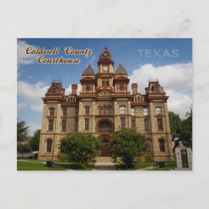 Carte Postale Tribunal du comté de Caldwell, Lockhart, Texas