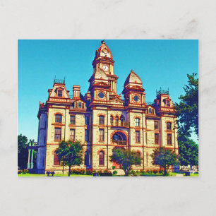 Carte Postale Tribunal du comté de Caldwell, Lockhart, TX.