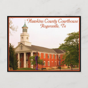 Carte Postale Tribunal du comté d'Hawkins - Rogersville (TN)