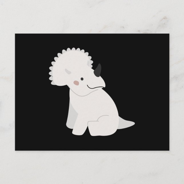 Carte Postale Tricératops, Bébé Dinosaur mignon (Devant)