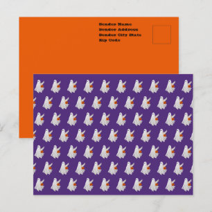 Carte Postale Trick Ou Traiter Le Fantôme Avec Le Bouchon Citrou