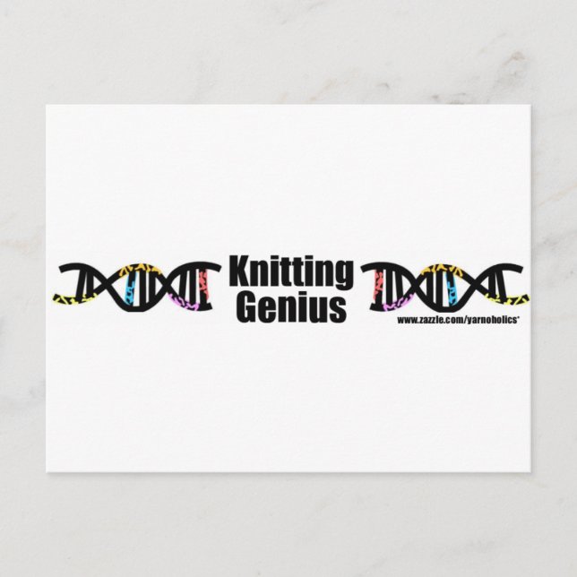 Carte Postale Tricot Genius (Devant)