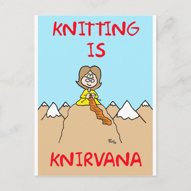 Carte Postale tricot : knirvana guru (Devant)