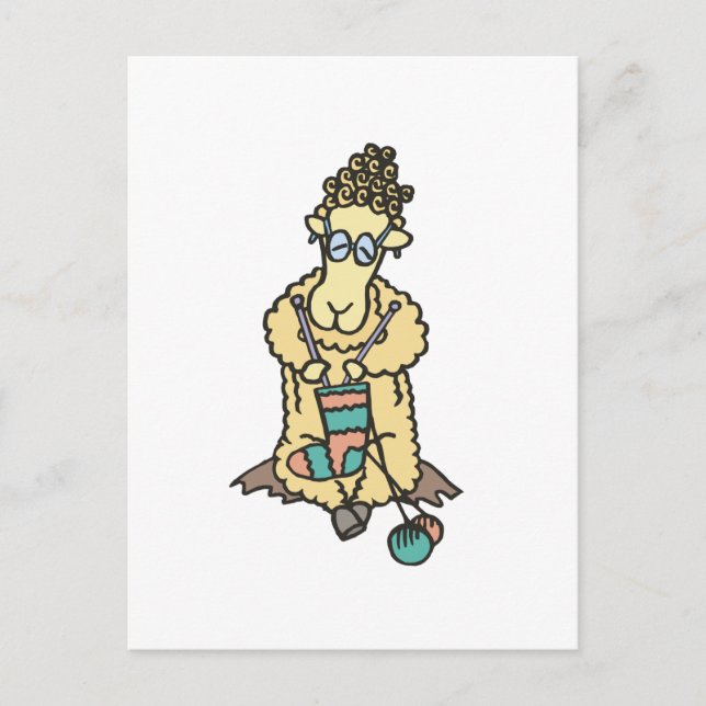 Carte Postale Tricot mouton (Devant)