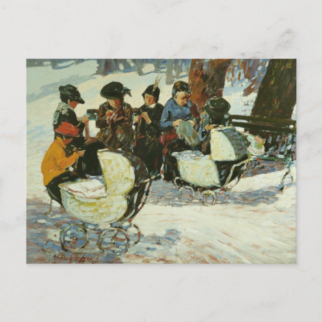 Carte Postale Tricot pour les Soldats | George Luks (Devant)