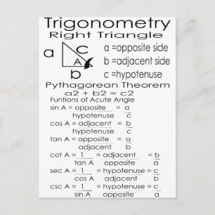 Carte Postale trigonométrie