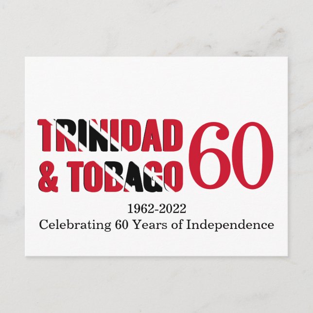 Carte Postale TRINITÉ-ET-TOBAGO 60e anniversaire de l'indépendan (Devant)