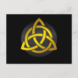 Carte Postale Trinity noeud Celtic Black Gold