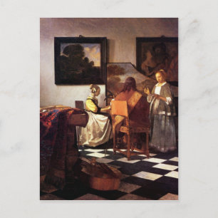 Carte Postale Trio musical de Johannes Vermeer