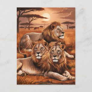 Carte Postale Trio Regal se reposant dans la nature