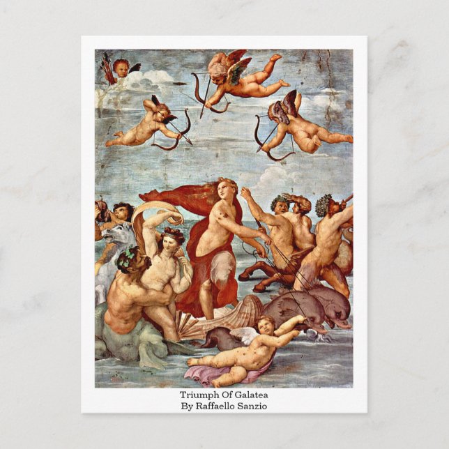 Carte Postale Triomphe De Galatea, Par Raffaello Sanzio (Devant)