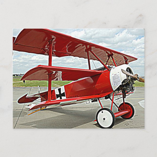 Carte Postale Triplane de Red Baron (Devant)