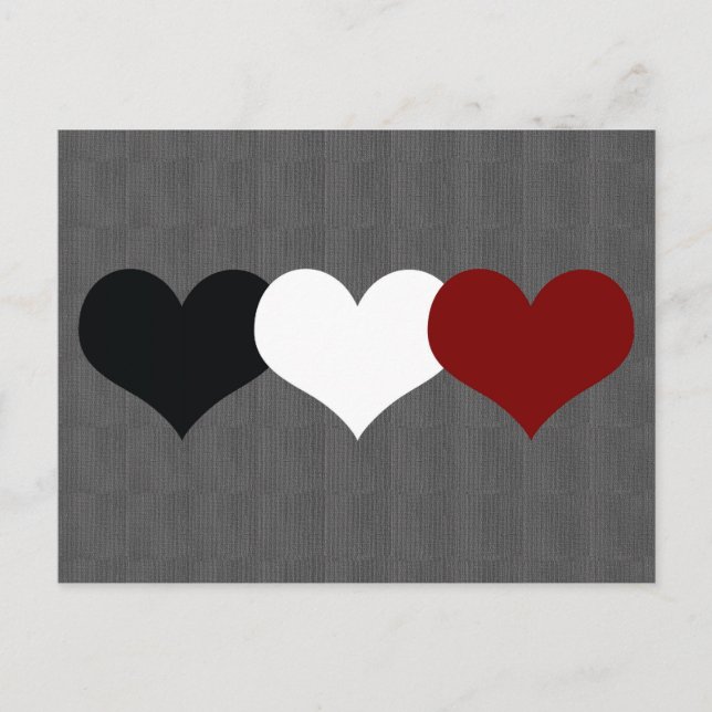 Carte Postale Triple coeur (Devant)