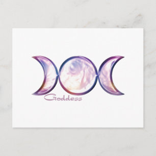 Carte Postale triple déesse de la lune perle iridescente