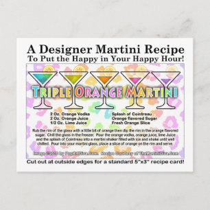 Carte Postale Triple Orange Martini Recette