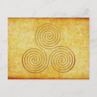 triple spirale celtique - OneLine d'or antique