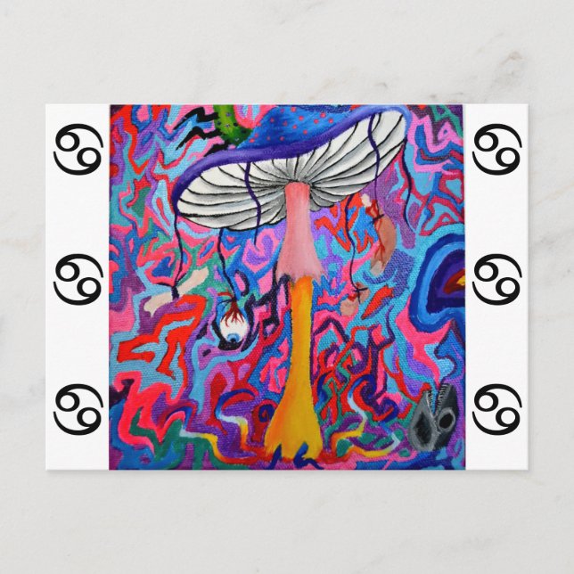 Carte postale Trippy Hippy Mushroom (Devant)