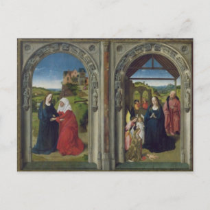 Carte Postale Triptych showing the Annunciation