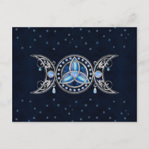 Carte Postale Triquetra Triquetra Triple Lune avec Pierre Lune