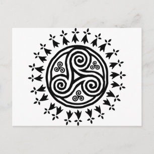 Carte Postale Triskel breton & hermines