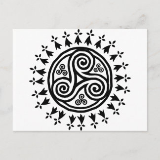 Carte Postale Triskel breton & hermines