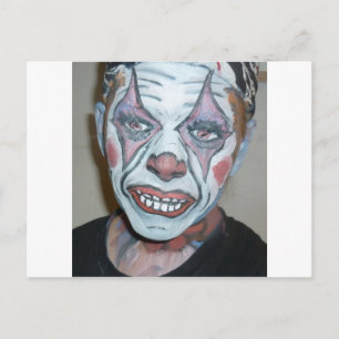 Carte Postale Triste Clowns Effrayant Clown peinture visage