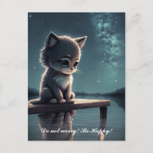 Carte Postale Triste Kitten.