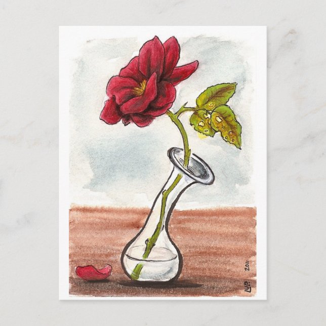 Carte postale triste Little Rose (Devant)