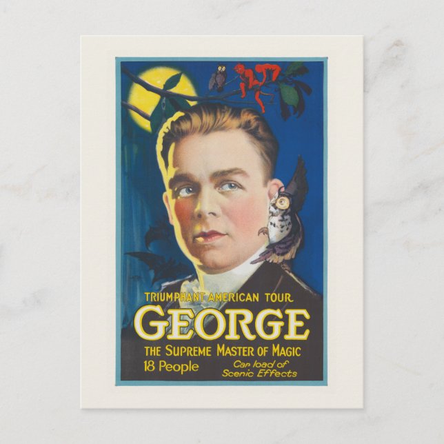 Carte Postale Triumphant American Tour George Poster vintage (Devant)