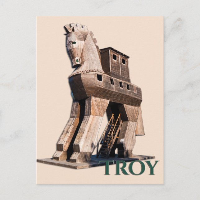 Carte Postale Troie : Cheval de Troie (Devant)