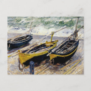 Carte Postale Trois bateaux de pêche par Monet
