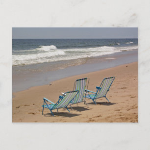 Carte postale Trois chaises de plage