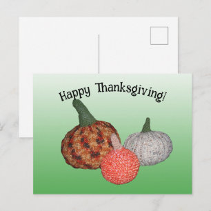 Carte postale - Trois citrouilles