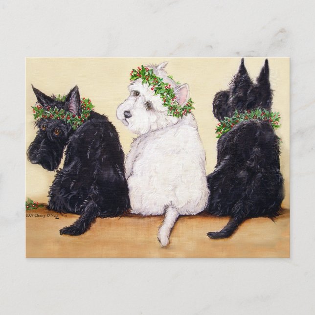 Carte Postale Trois coursiers (Devant)