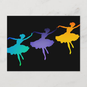 Carte Postale Trois Danseurs sur Noir