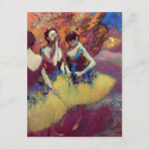 Carte Postale Trois danseuses en jupe jaune