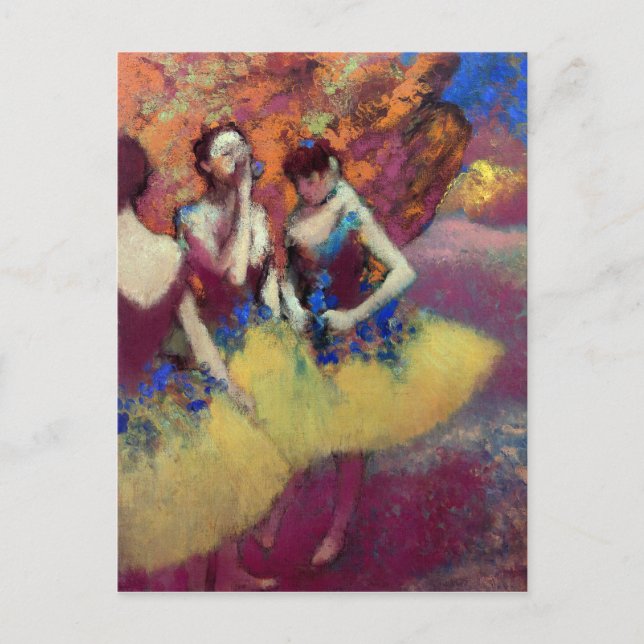 Carte Postale Trois danseuses en jupe jaune (Devant)
