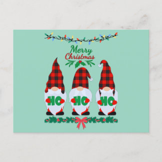 Carte Postale Trois elfes vous souhaitent un Joyeux Noël