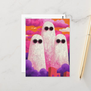Carte Postale Trois fantômes dans les lunettes de soleil dans le