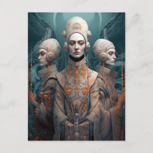 Carte Postale Trois femmes douées Imaginaire Science-fiction