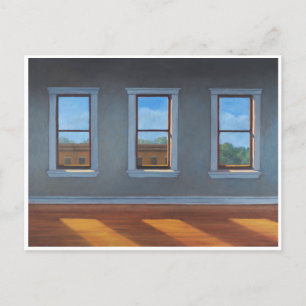 Carte Postale Trois fenêtres avec flux lumineux