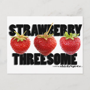 Carte Postale Trois fraises