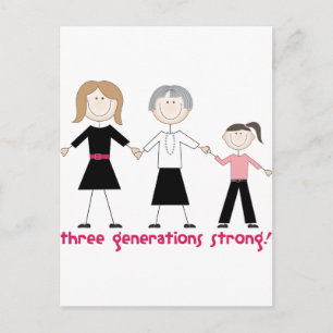 Carte Postale Trois générations fortes