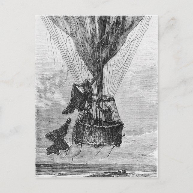 Carte Postale Trois hommes dans une gondole (Devant)
