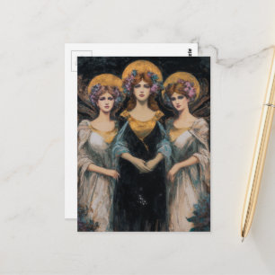 Carte Postale Trois magnifiques femmes déesses vintage