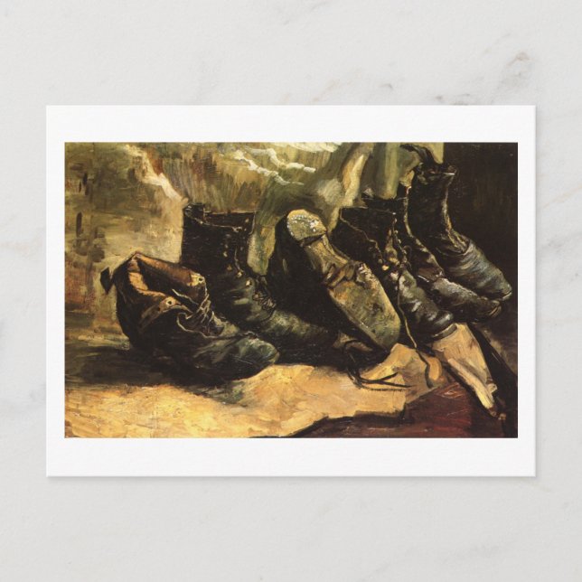 Carte Postale Trois paires de chaussures (F332) Van Gogh Fine Ar (Devant)