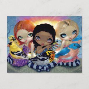 Carte postale "Trois Petits Oiseaux"