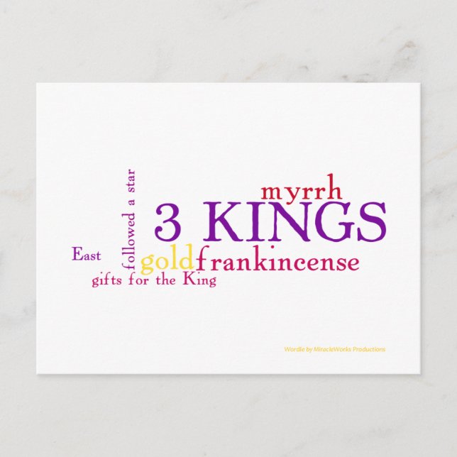 Carte Postale Trois rois (Devant)
