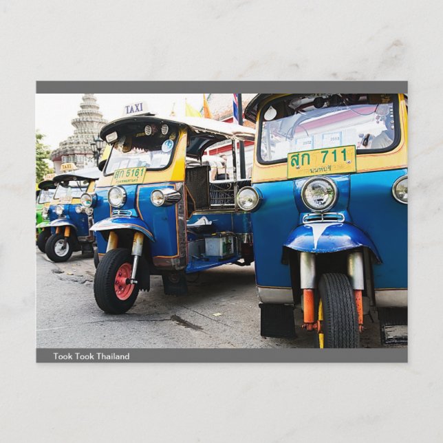 Carte Postale Trois roues en Thaïlande (Devant)