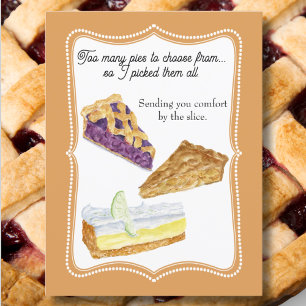 Carte Postale Trois tartes réconfortantes